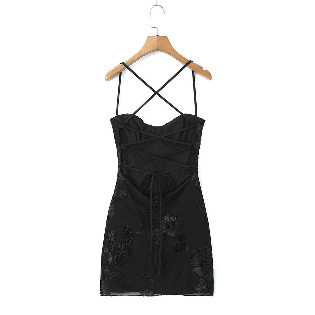 Beatrix Embroidered Mini Dress