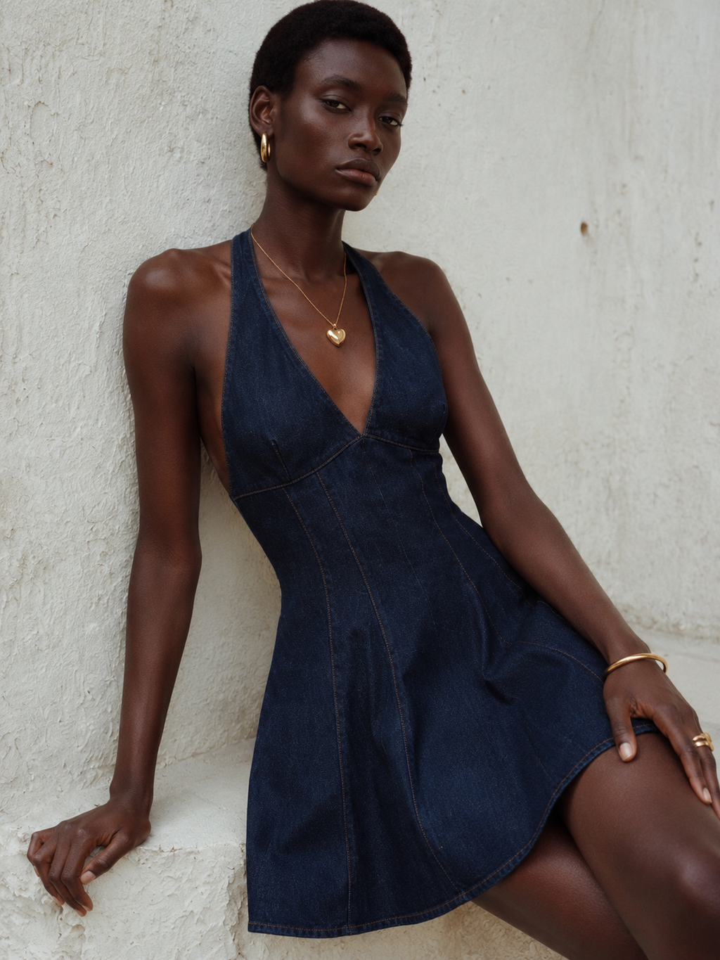 Coline Halterneck Mini Dress