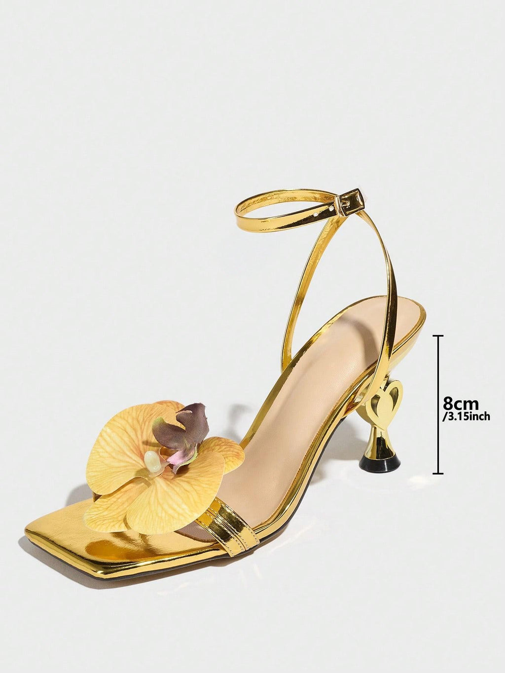 Crenza Floral Golden Heels