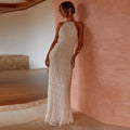 Enya Halterneck Layered Maxi Dress