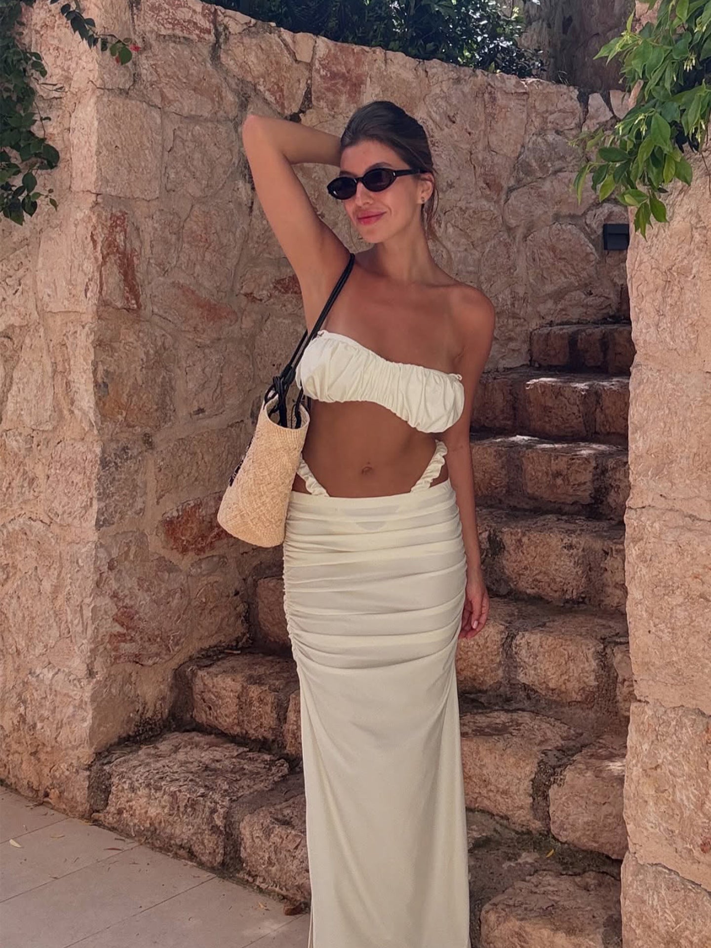 Georgia 2 Pcs Swimsuit With Maxi Skirt
