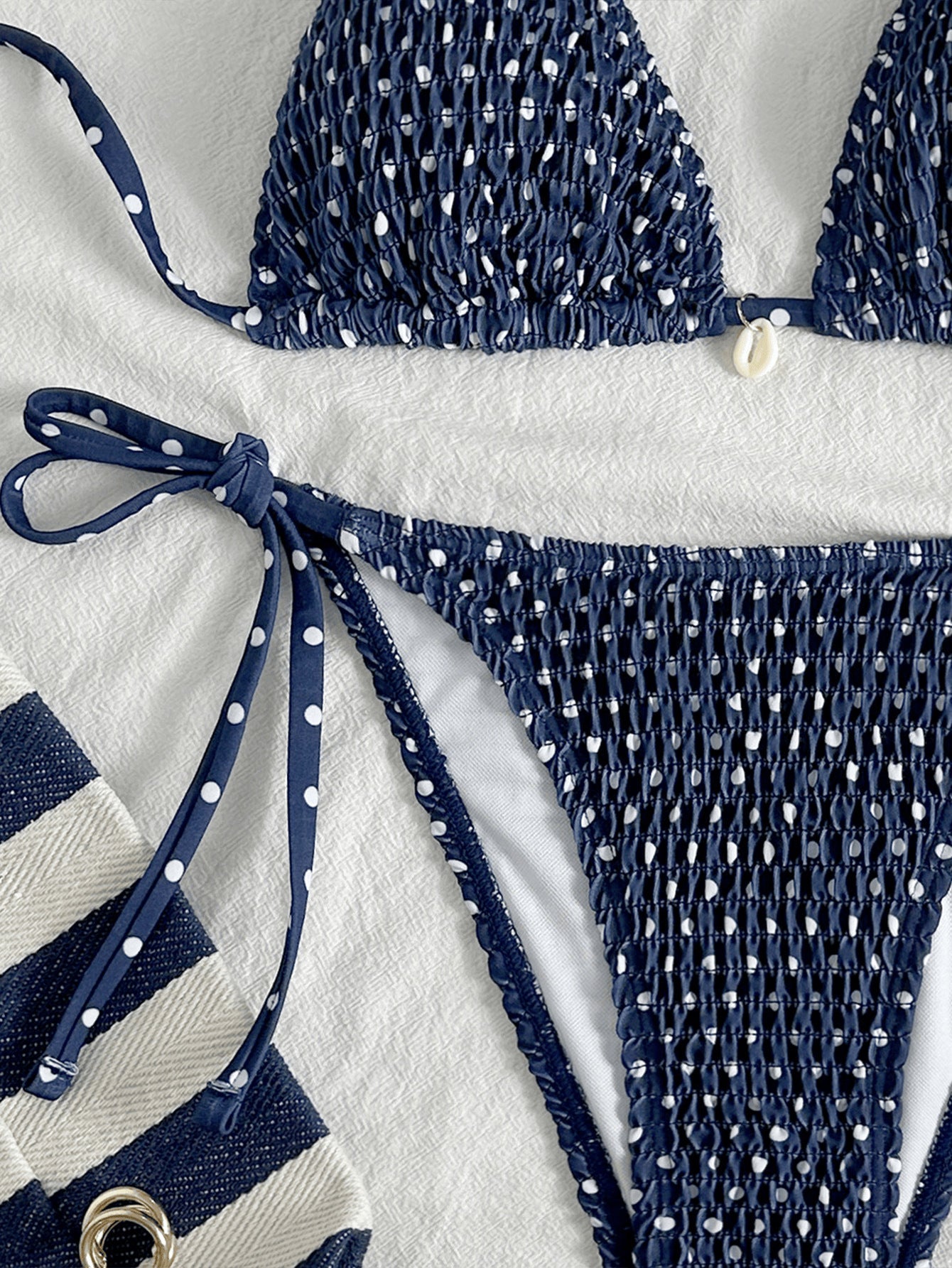 Indigo 2Pcs Polka Bikini Swimsuit
