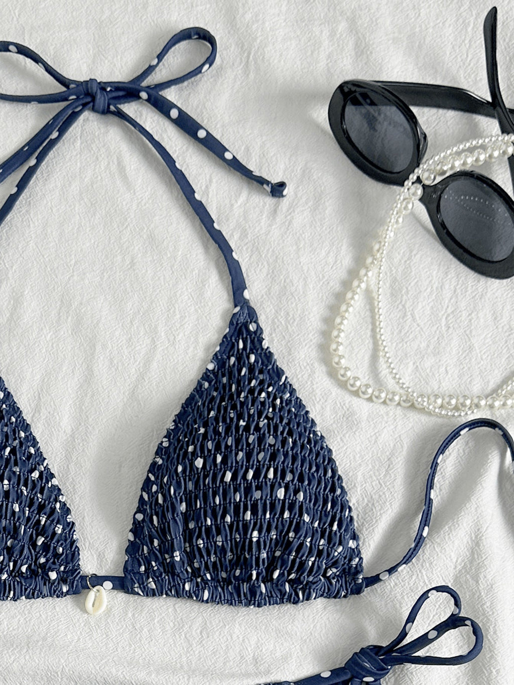Indigo 2Pcs Polka Bikini Swimsuit
