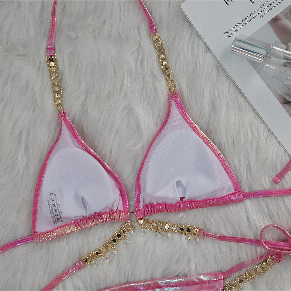 Lake Embellished 2Pcs Bikini Swimsuit
